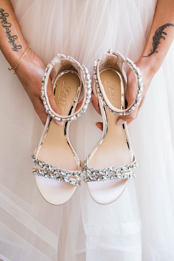 Jewel by Badgley Mischka wedding shoes